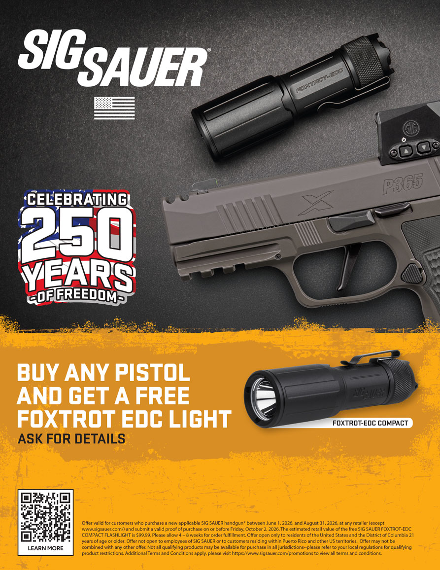 Sig Sauer BUY ANY PISTOL AND GET A FREE FOXTROT EDC LIGHT rebate at Lead Heads in Saginaw TX